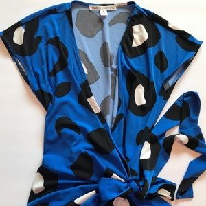 Maggy London Blue wrap dress
